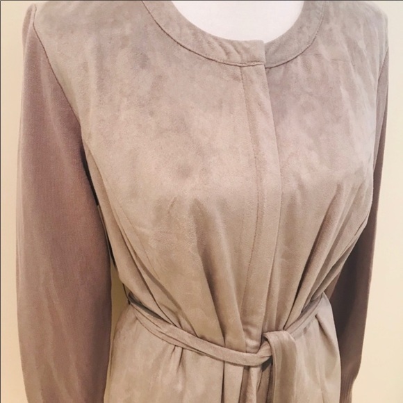 - H by Halston faux suede knit sleeve zip up sz12 - Picture 5 of 5